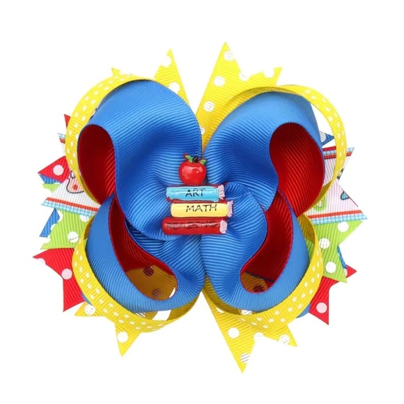 Back To School Bow Hair Clip Perfect Hair Accessory for Baby Toddlers an… - Picture 1 of 3